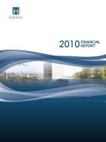 City of Hamilton Financial Report 2010 pot