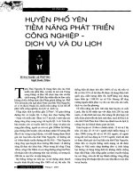 Báo cáo khoa học :Huyện Phổ Yên tiềm năng phát triển công nghiệp dịch vụ và du lịch pptx