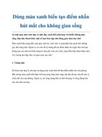 Dùng màu xanh biển tạo điểm nhấn hút mắt cho không gian sống docx