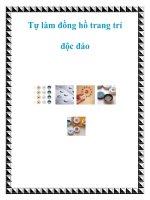 Tự làm đồng hồ trang trí độc đáo pdf