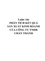 Luận văn: PHÂN TÍCH KẾT QUẢ SẢN XUẤT KINH DOANH CỦA CÔNG TY TNHH CHẤN THÀNH docx