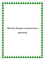 Mẫu nhà ở Bungalow trong khu Resort, nghỉ dưỡng potx