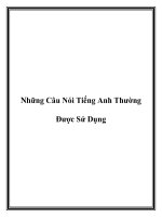 Những Câu Nói Tiếng Anh Thường Được Sử Dụng pptx