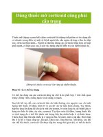 Dùng thuốc mỡ corticoid cũng phải cẩn trọng potx