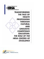 Transforming the Face of Health Professions Through Cultural and Linguistic Competence Education: The Role of the HRSA Centers of Excellence potx
