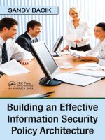 building an effective information security policy architecture