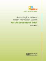 Assessing the National Health Information System An Assessment Tool VERSION 4.00 pdf