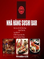 ý tưởng digital marketing nhà hàng sushi bar