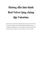 Hướng dẫn làm bánh Red Velvet tặng chàng dịp Valentine pot