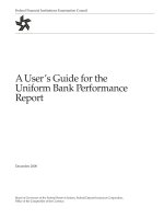 A User’s Guide for the Uniform Bank Performance Report potx