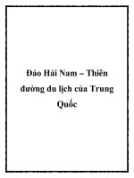 Đảo Hải Nam – Thiên đường du lịch của Trung Quốc potx
