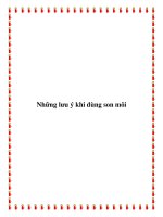 Những lưu ý khi dùng son môi docx