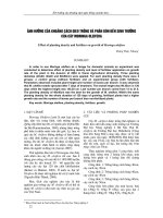 ẢNH HƯỞNG CỦA KHOẢNG CÁCH GIEO TRỒNG VÀ PHÂN BÓN ĐÊN SINH TRƯỞNG CỦA CÂY MORINGA OLEIFERA docx