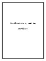 Diện đất tích nhỏ, xây nhà 5 tầng như thế nào? pot