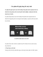 Các phím tắt giúp tăng tốc máy tính ppt