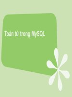 Toán tử trong MySQL doc