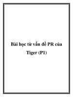 Bài học từ vấn đề PR của Tiger (P1) docx