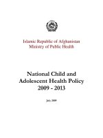 National Child and Adolescent Health Policy 2009 - 2013 potx