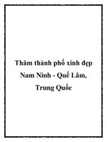 Thăm thành phố xinh đẹp Nam Ninh - Quế Lâm, Trung Quốc ppt