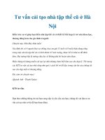 Tư vấn cải tạo nhà tập thể cũ ở Hà Nội ppt