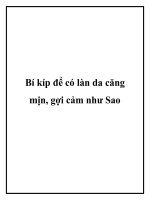 Bí kíp để có làn da căng mịn, gợi cảm như Sao potx