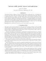 Internet tra±c growth: Sources and implications pdf