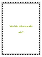 Yêu bản thân như thế nào? docx