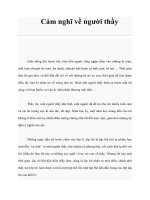 Cảm nghĩ về người thầy doc