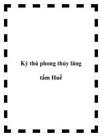 Kỳ thú phong thủy lăng tẩm Huế pot