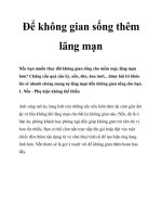 Để không gian sống thêm lãng mạn doc