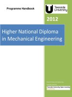 Higher National Diploma in Mechanical Engineering 2012 ppt