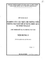 Nghiên cứu cấu trúc hệ thống viễn thông mặt đất để sử dụng hiệu quả vệ tinh vinasat ( nội dung 3) pptx