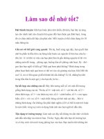 Làm sao để nhớ tốt? doc