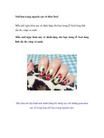 Nail hoa trạng nguyên rực rỡ đêm Noel pot