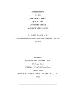 EXPERIMENTS UPON MAGNESIA ALBA, QUICKLIME, AND SOME OTHER ALCALINE SUBSTANCES pot