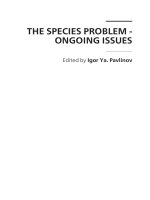 THE SPECIES PROBLEM ONGOING ISSUES pptx