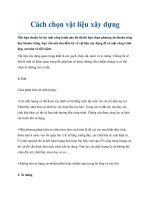 Cách chọn vật liệu xây dựng pptx