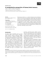 Báo cáo khoa học: A metabolomics perspective of human brain tumours pdf