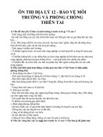 ÔN THI ĐỊA LÝ 12 - BẢO VỆ MÔI TRƯỜNG VÀ PHÒNG CHỐNG THIÊN TAI docx