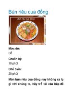 Bún riêu cua đồng ppt