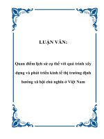 quan điểm lịch sử cụ thể với quá trình xây dựng và phát triển kinh tế thị trường định hướng xã hội chủ nghĩa ở việt nam