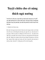 Tuyệt chiêu cho cô nàng thích ngủ nướng ppt