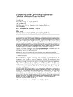 Expressing and Optimizing Sequence Queries in Database Systems pdf