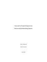 Patents and New Product Development in the Pharmaceutical and Biotechnology Industries