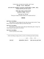 đề thi tốt nghiệp cao đẳng nghề hướng dẫn du lịch môn thi thực hành nghề mã đề thi hddl - th (30)