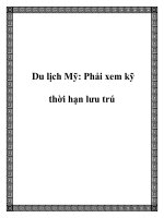 Du lịch Mỹ: Phải xem kỹ thời hạn lưu trú doc