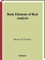basic elements of real analysis - m. protter