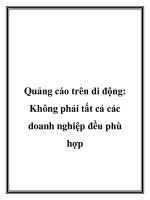 Quảng cáo trên di động: Không phải tất cả các doanh nghiệp đều phù hợp pdf