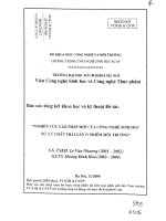 Nghiên cứu giải pháp đổi mới của công nghệ sinh học xử lý chất thải gây ô nhiễm môi trường