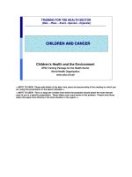 CHILDREN AND CANCER-Children''''s Health and the Environment pdf